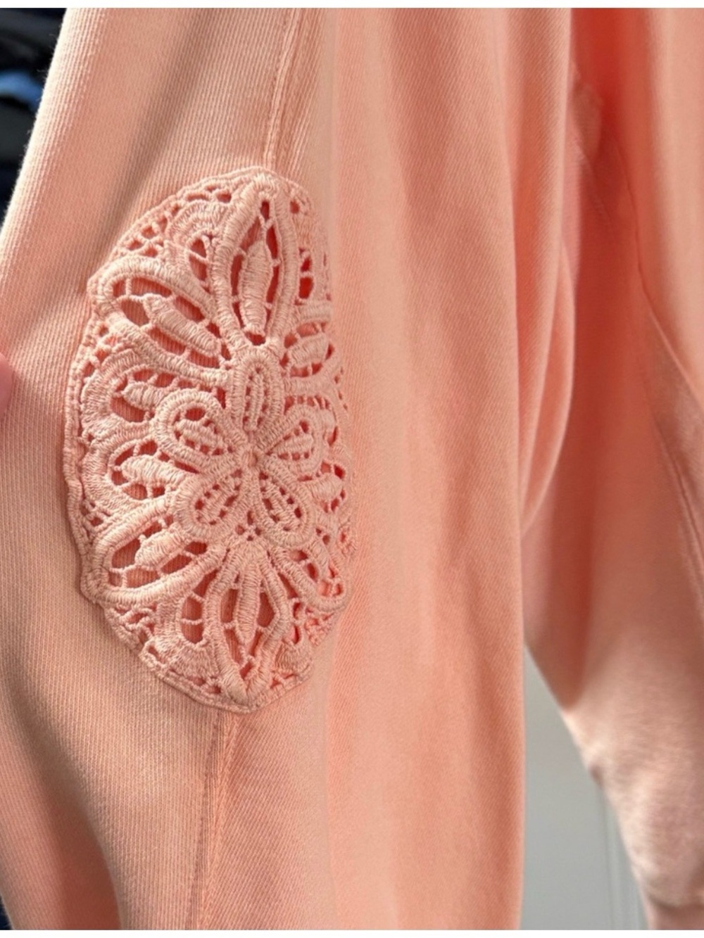 aerie Oversized Peach Crewneck Sweatshirt - Picture 3 of 5